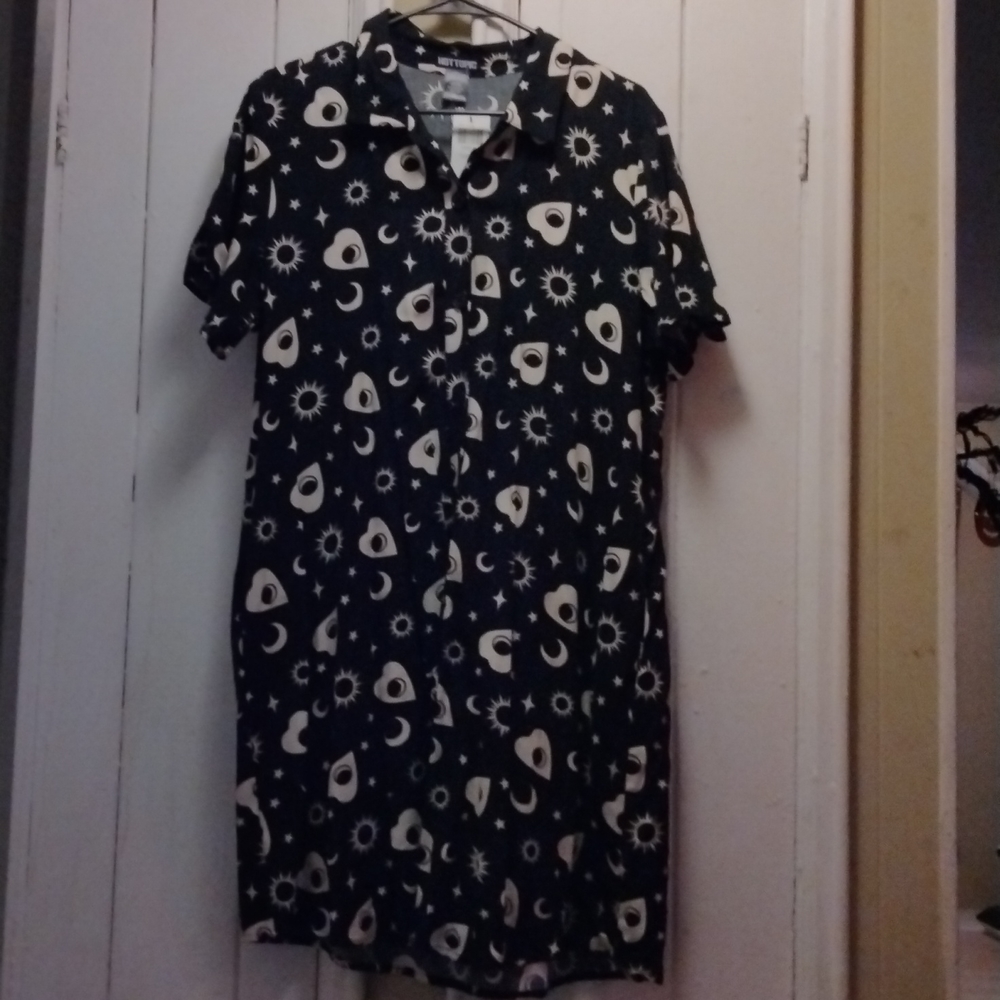 Planchette shirt dress ouija witch goth
